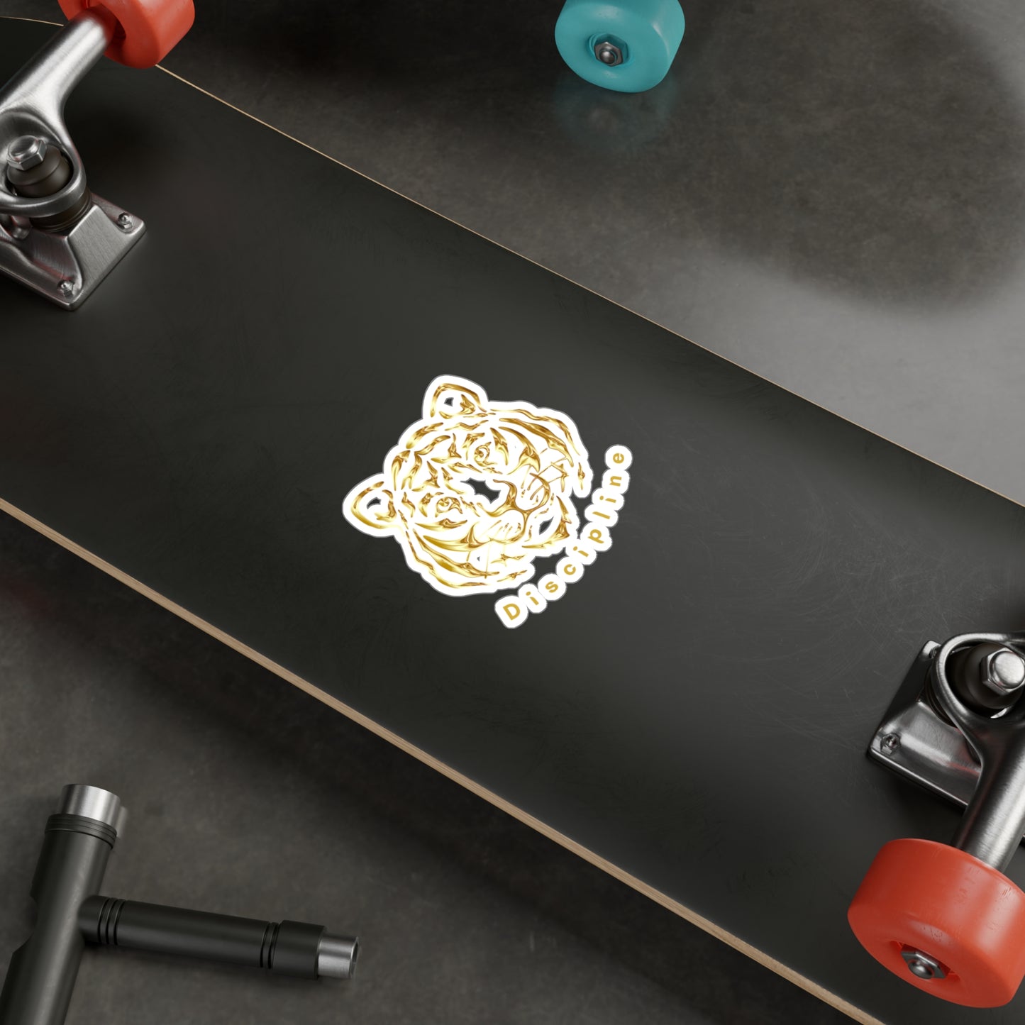 "Discipline" Golden Tiger Vinyl Sticker – Premium Kiss-Cut | Eléra Signature Edition