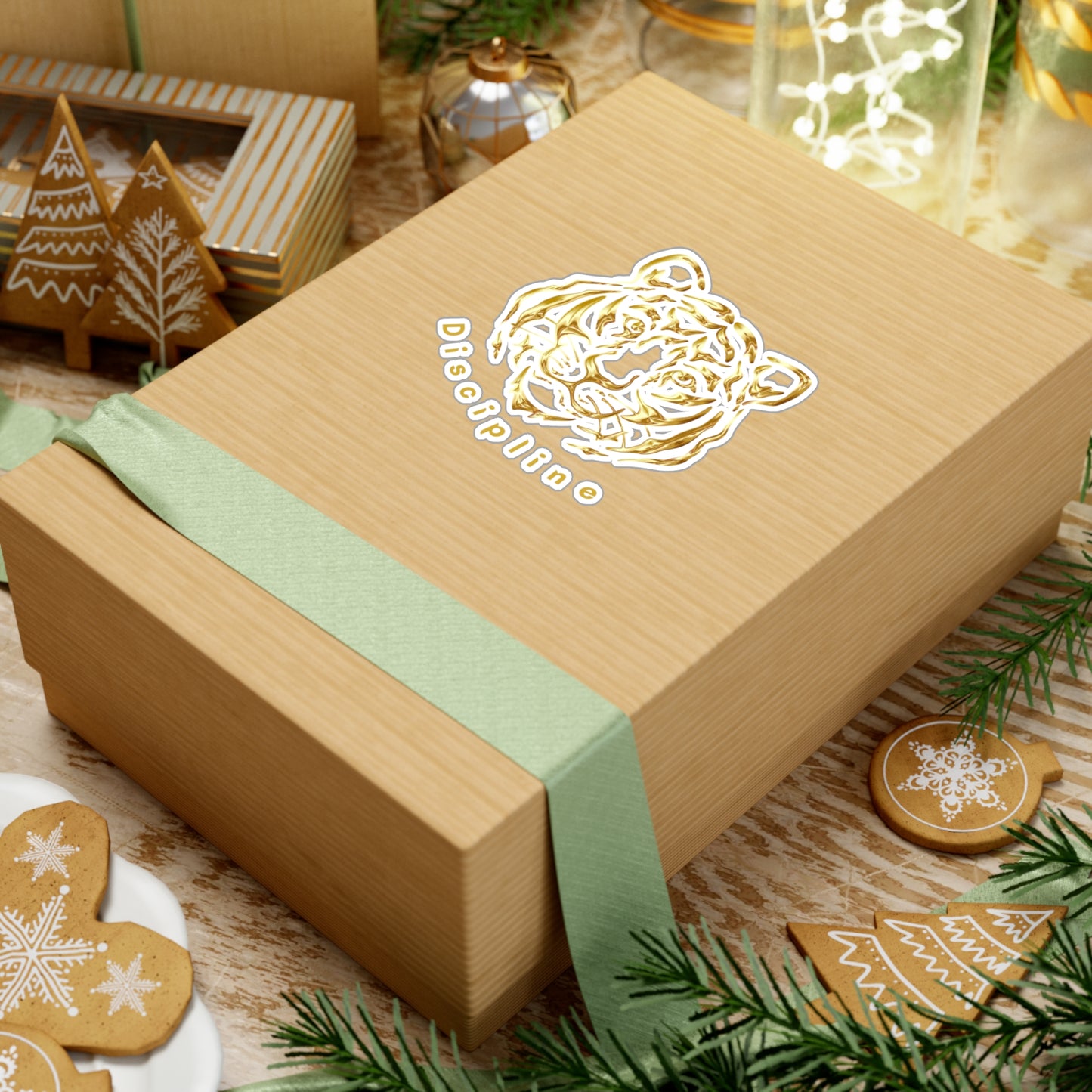 "Discipline" Golden Tiger Vinyl Sticker – Premium Kiss-Cut | Eléra Signature Edition