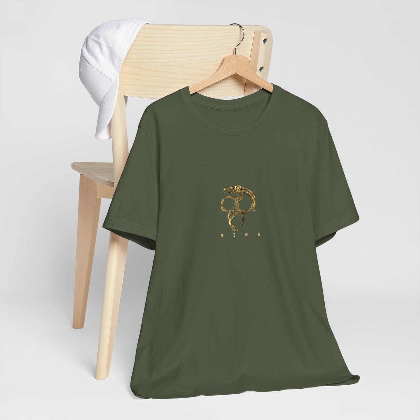 “Rise” Gold Dragon-like Serpent T-Shirt – Unisex | Eléra Gold Edition