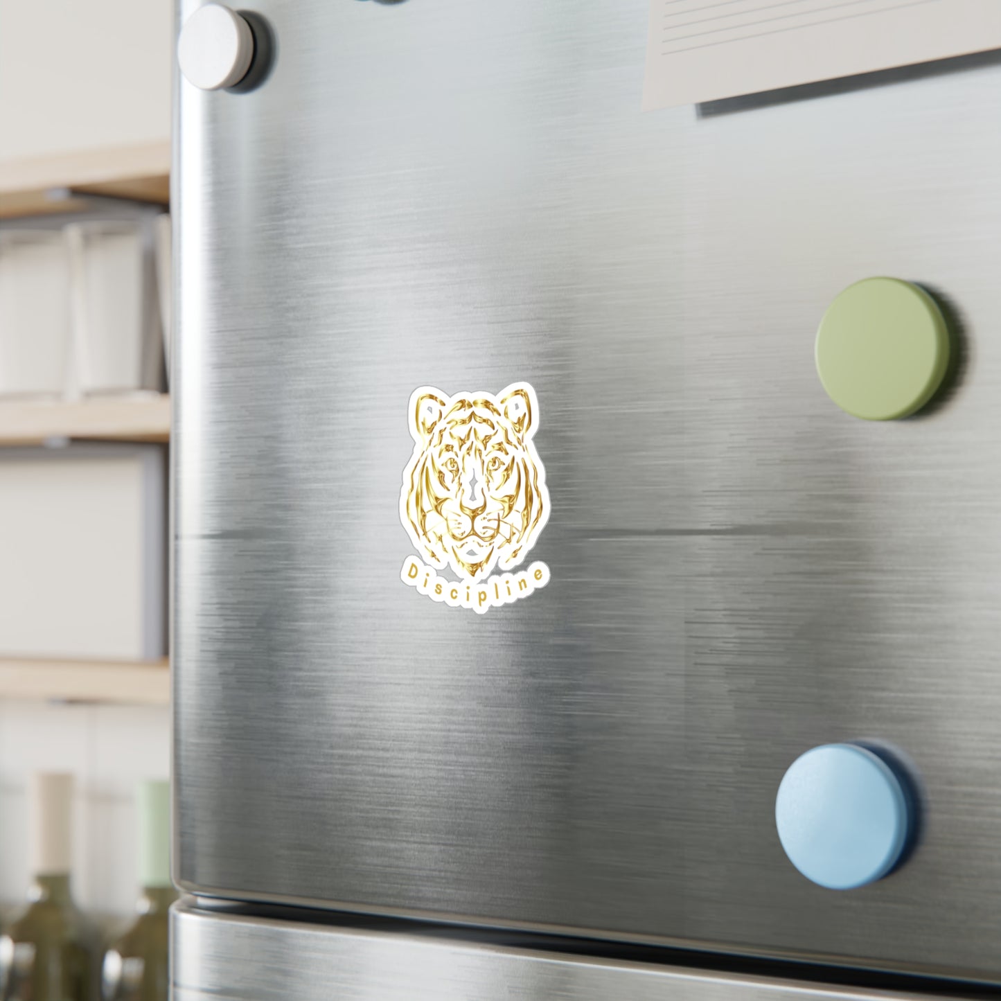 "Discipline" Golden Tiger Vinyl Sticker – Premium Kiss-Cut | Eléra Signature Edition