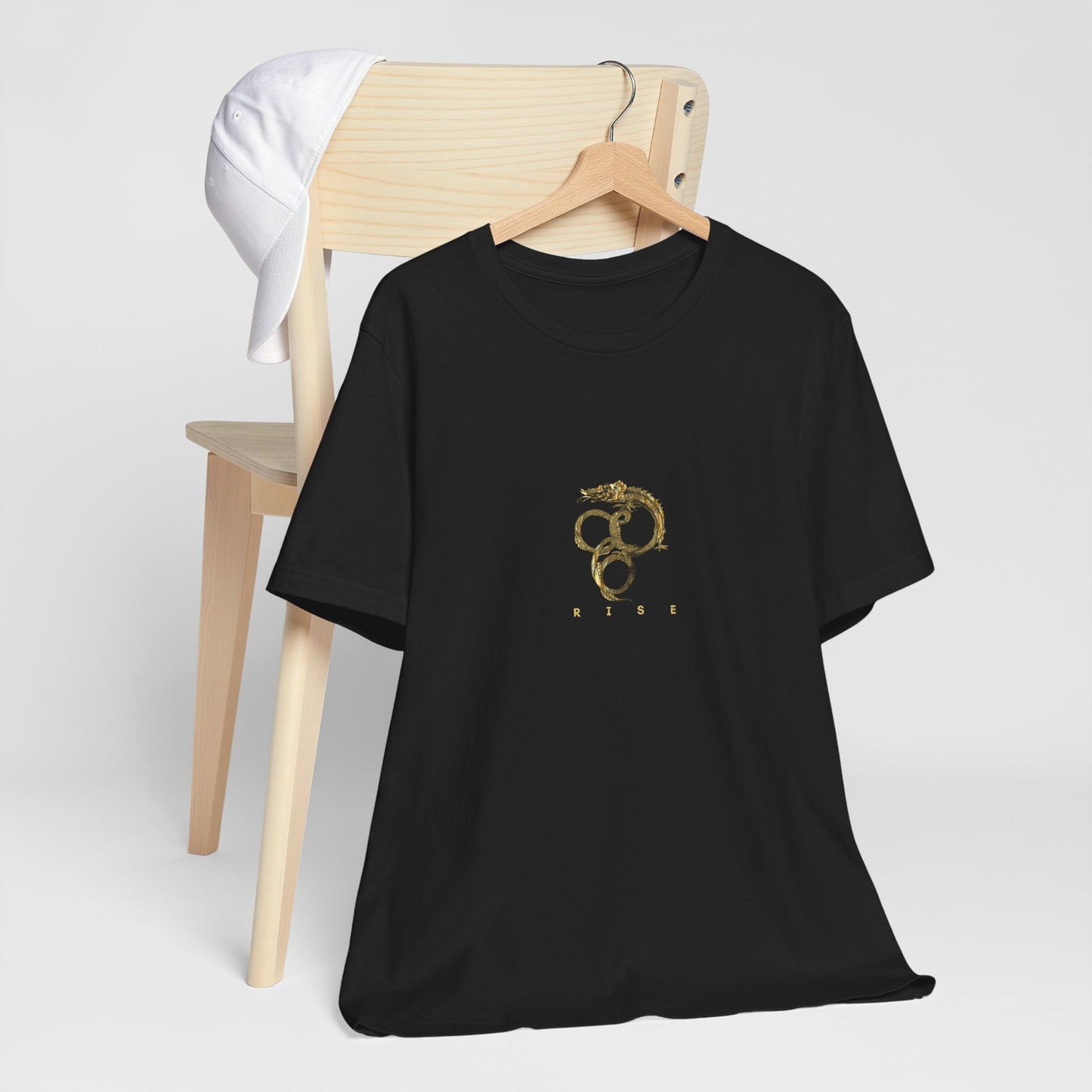 “Rise” Gold Dragon-like Serpent T-Shirt – Unisex | Eléra Gold Edition