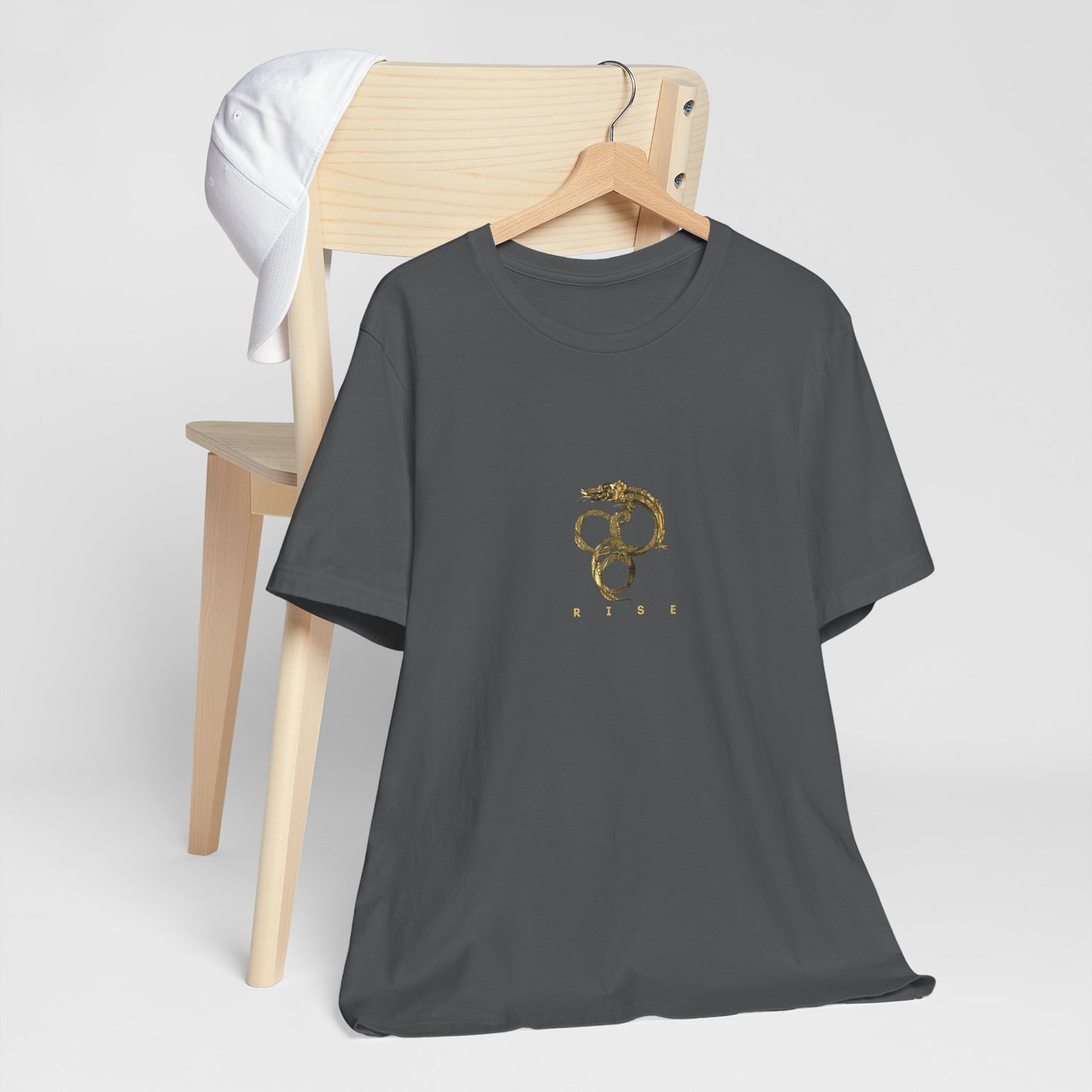 “Rise” Gold Dragon-like Serpent T-Shirt – Unisex | Eléra Gold Edition