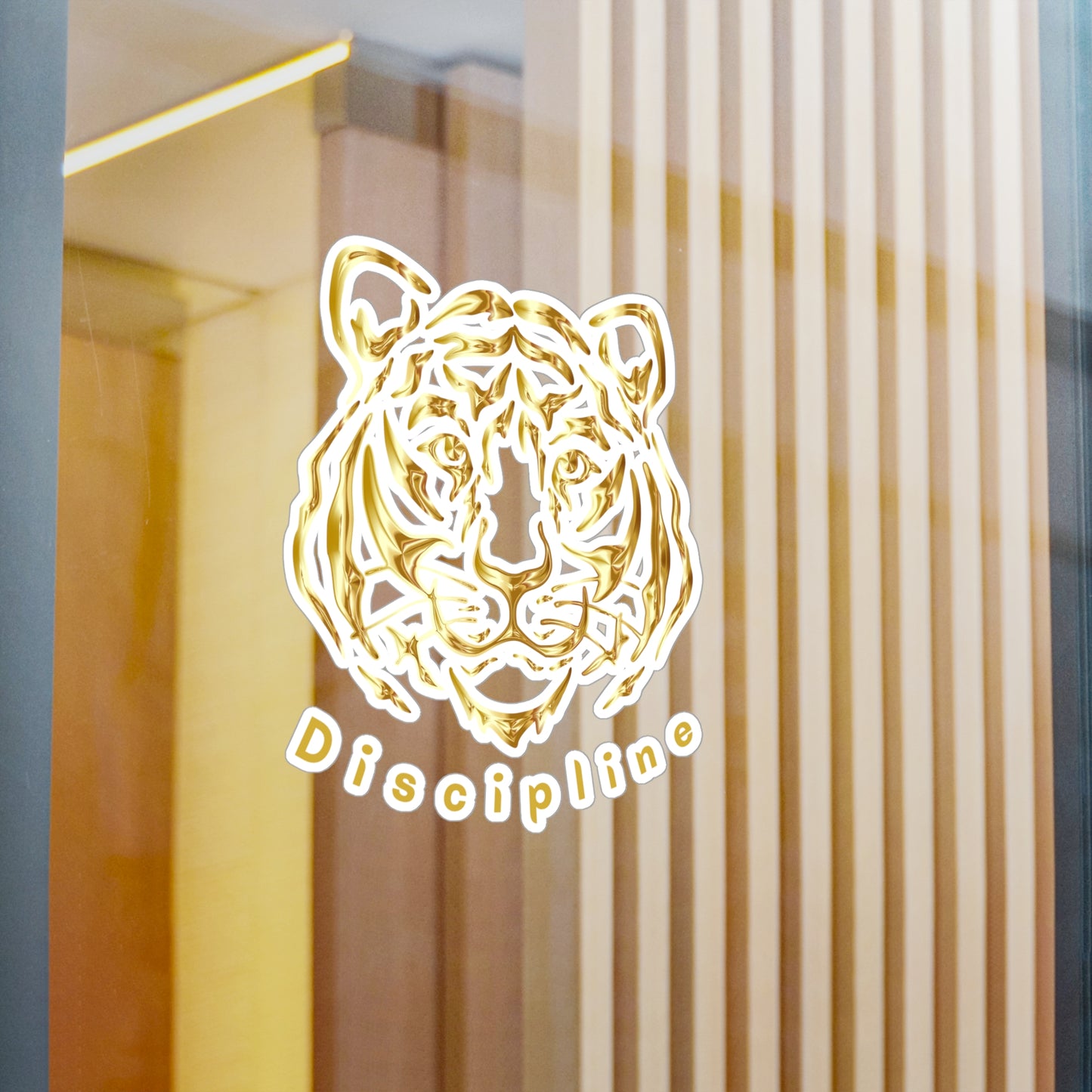 "Discipline" Golden Tiger Vinyl Sticker – Premium Kiss-Cut | Eléra Signature Edition