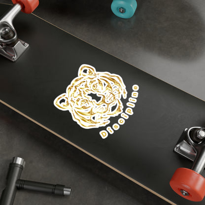 "Discipline" Golden Tiger Vinyl Sticker – Premium Kiss-Cut | Eléra Signature Edition