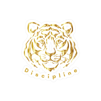 "Discipline" Golden Tiger Vinyl Sticker – Premium Kiss-Cut | Eléra Signature Edition