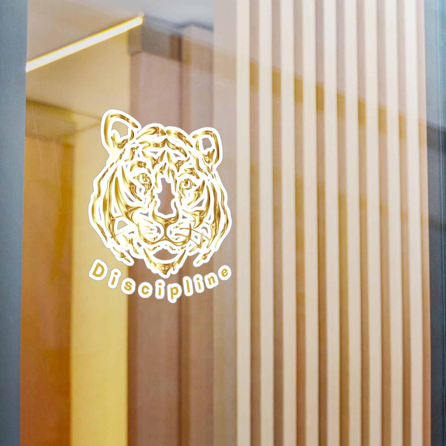 "Discipline" Golden Tiger Vinyl Sticker – Premium Kiss-Cut | Eléra Signature Edition