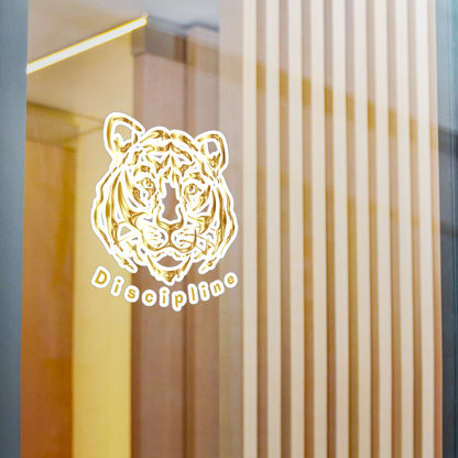 "Discipline" Golden Tiger Vinyl Sticker – Premium Kiss-Cut | Eléra Signature Edition
