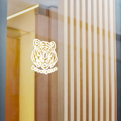 "Discipline" Golden Tiger Vinyl Sticker – Premium Kiss-Cut | Eléra Signature Edition
